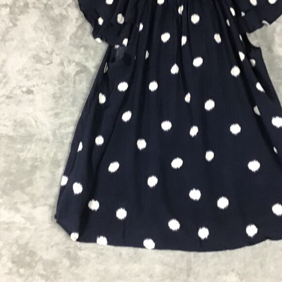 A New Day Womens Small Blue Polka Dot Short Sleeve Rayon Jersey Top NWT - Picture 14 of 15